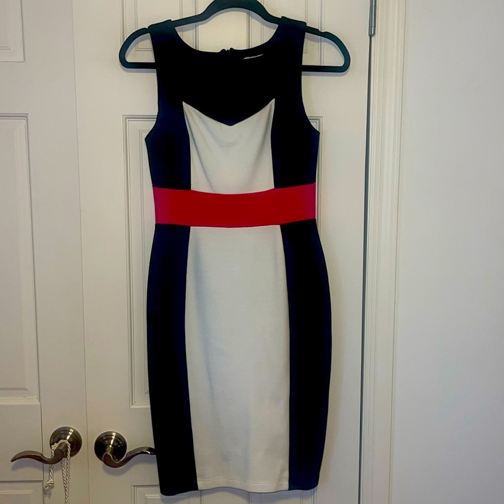 BAILEY 44 Dress Black & White with pink accent SZ SMALL